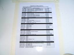 Schedule