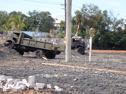 Wrecked trucks